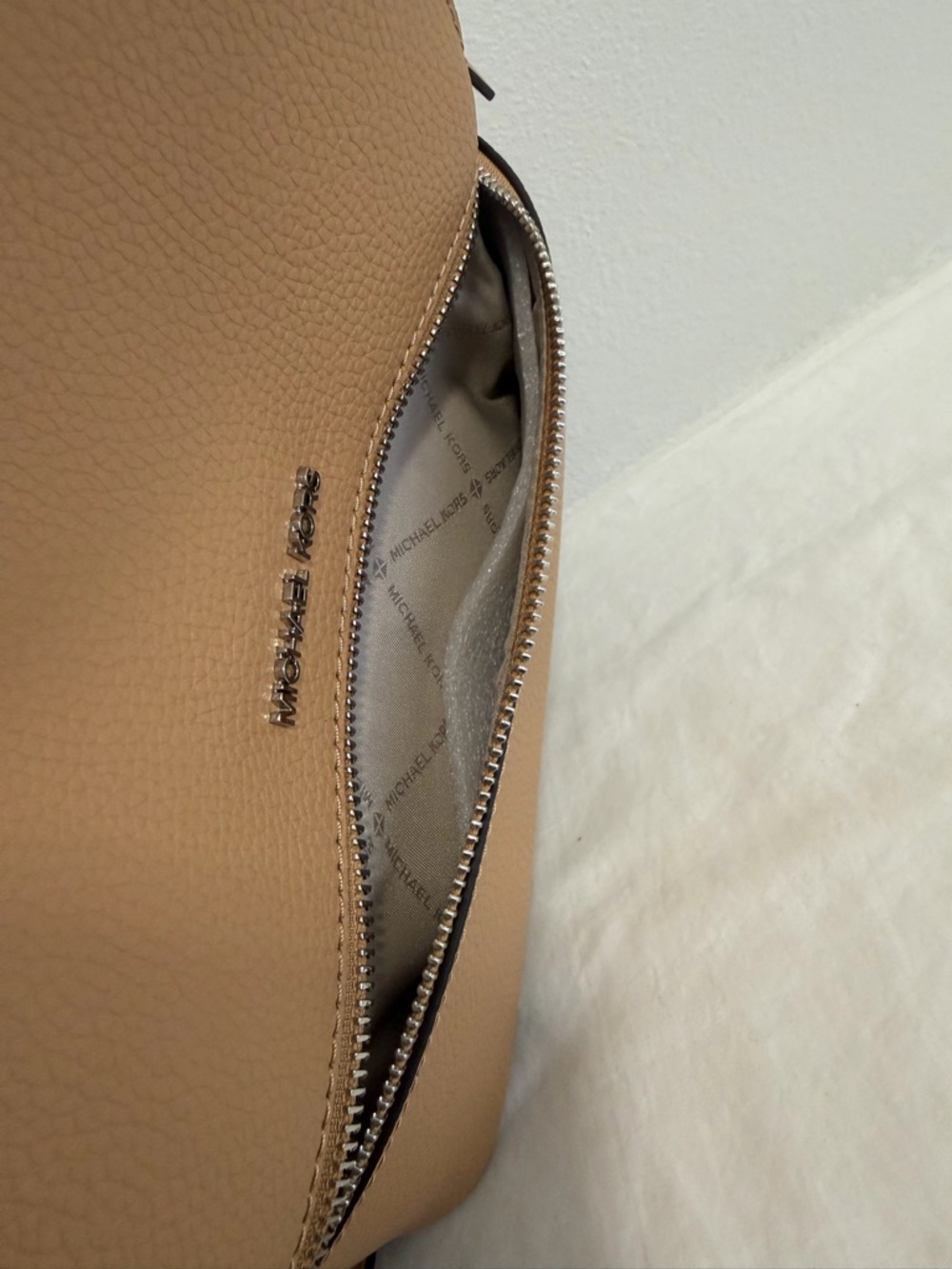 Michael Kors Rhea zip Backpack peanut leather - Picture 5 of 10